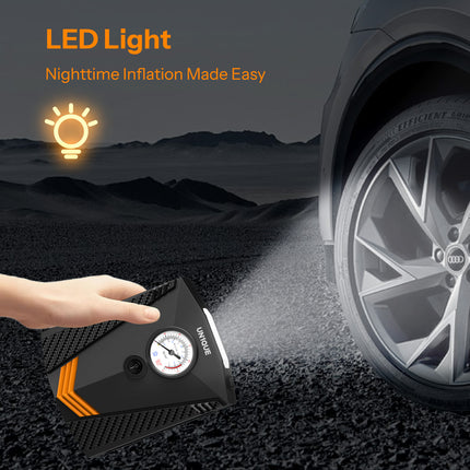 Tyre Inflator for Car with LED Light  (Cigarette Lighter Power) - PT300