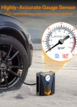 Tyre Inflator for Car with LED Light  (Cigarette Lighter Power) - PT300