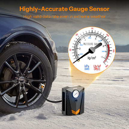 Tyre Inflator for Car with LED Light  (Cigarette Lighter Power) - PT300