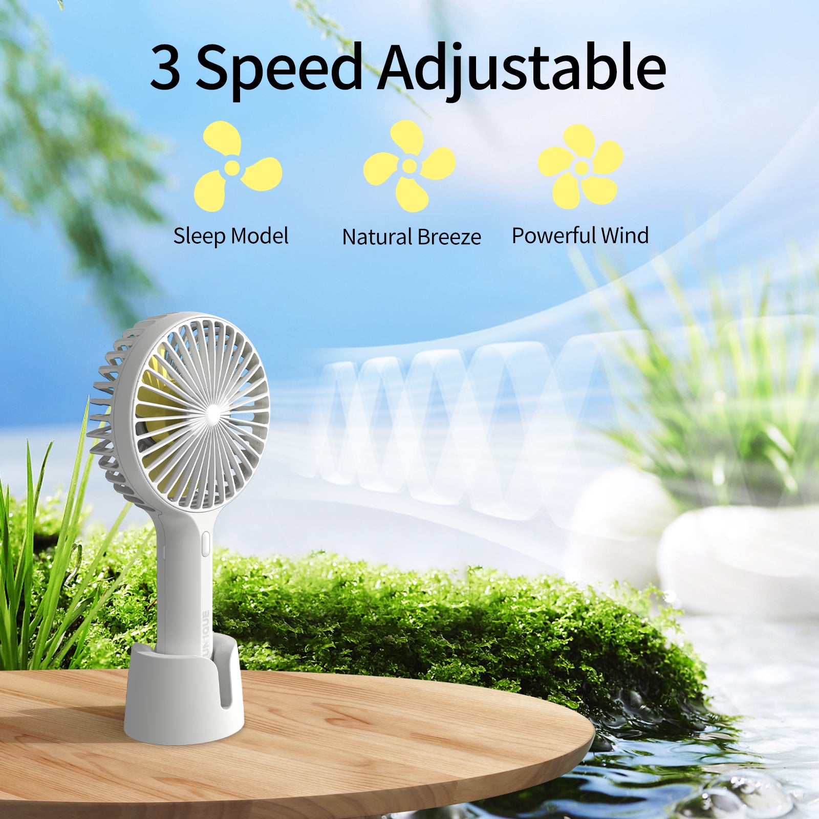 UN1QUE Mini Handheld Portable Fan X3